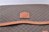 Authentic CELINE Macadam Blason Shoulder Tote Bag PVC Leather Brown 4715B