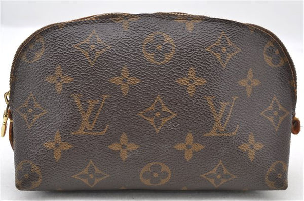 Authentic LOUIS VUITTON Monogram Pochette Cosmetic Pouch M47515 LV 4715C