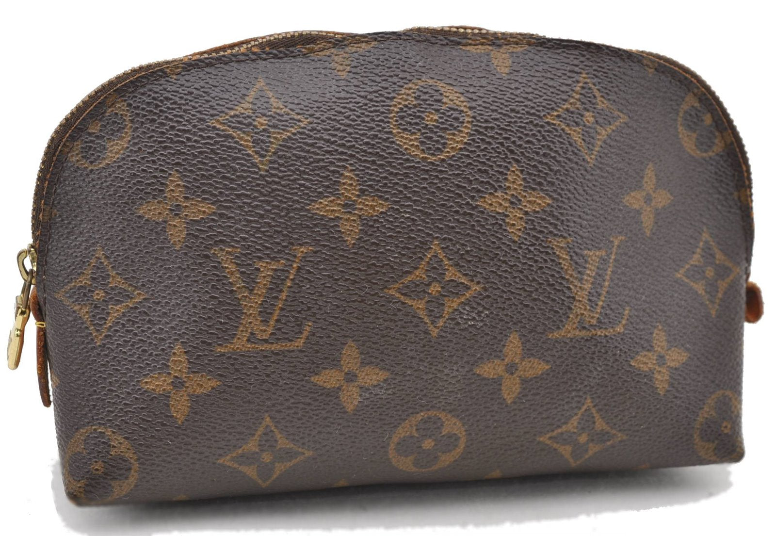 Authentic LOUIS VUITTON Monogram Pochette Cosmetic Pouch M47515 LV 4715C