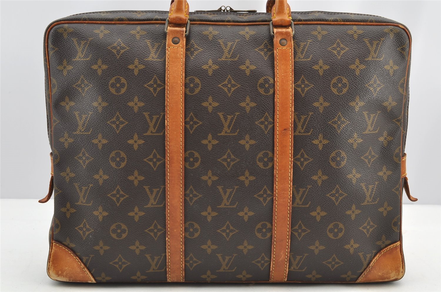Authentic Louis Vuitton Monogram Porte Documents Voyage M53361 Briefcase 4719I