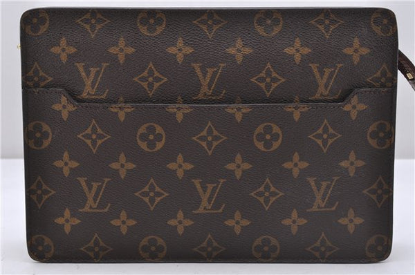 Authentic Louis Vuitton Monogram Pochette Homme Clutch Hand Bag M51795 LV 4720D