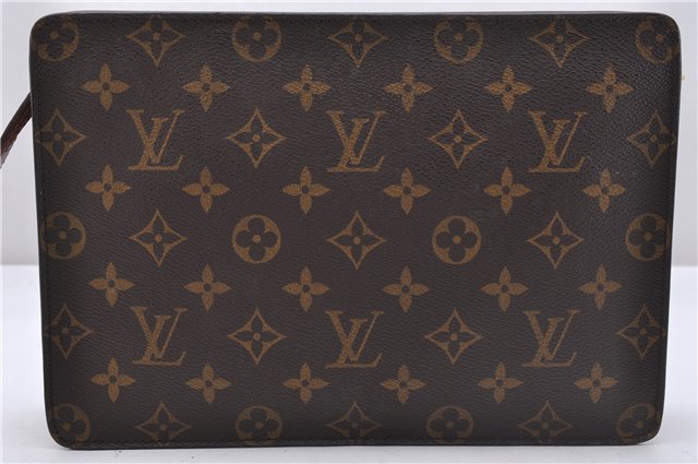 Authentic Louis Vuitton Monogram Pochette Homme Clutch Hand Bag M51795 LV 4720D