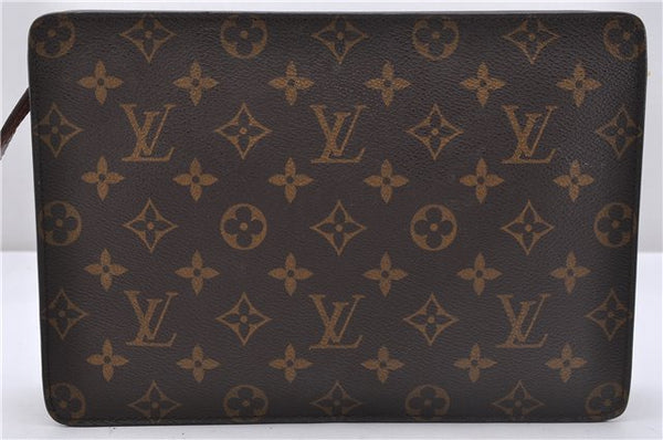 Authentic Louis Vuitton Monogram Pochette Homme Clutch Hand Bag M51795 LV 4720D