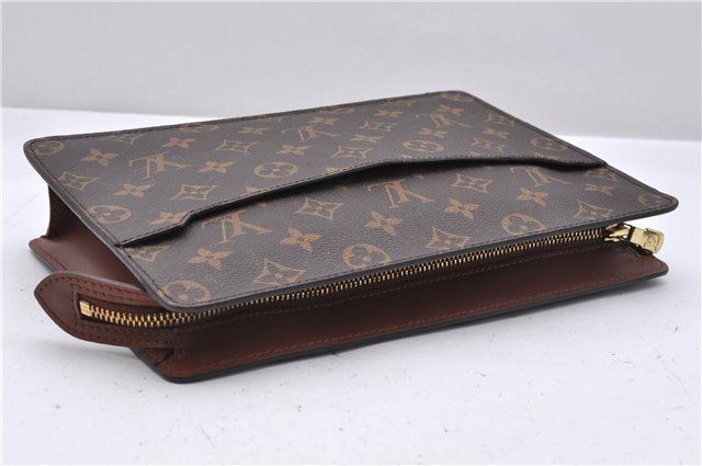 Authentic Louis Vuitton Monogram Pochette Homme Clutch Hand Bag M51795 LV 4720D