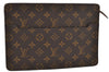 Authentic Louis Vuitton Monogram Pochette Homme Clutch Hand Bag M51795 LV 4721D