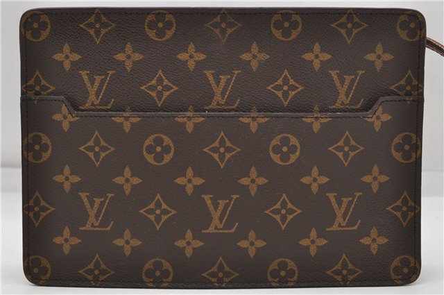 Authentic Louis Vuitton Monogram Pochette Homme Clutch Hand Bag M51795 LV 4721D