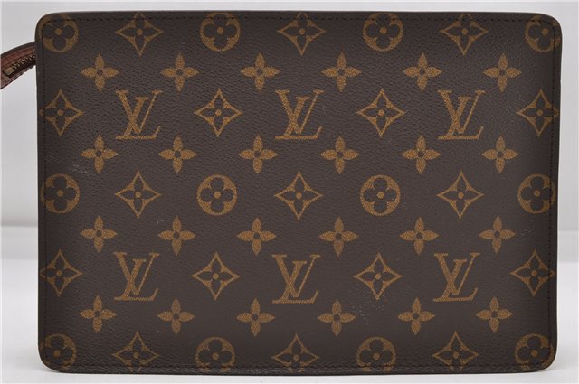 Authentic Louis Vuitton Monogram Pochette Homme Clutch Hand Bag M51795 LV 4721D