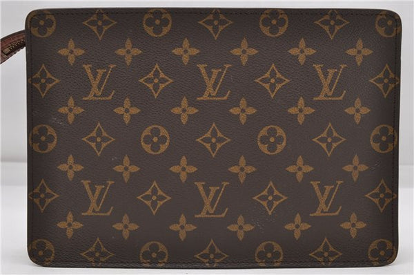Authentic Louis Vuitton Monogram Pochette Homme Clutch Hand Bag M51795 LV 4721D