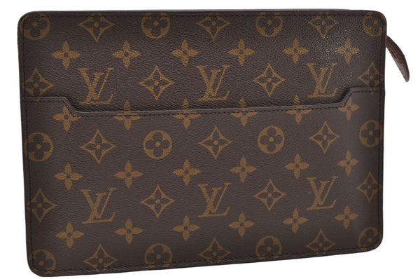 Authentic Louis Vuitton Monogram Pochette Homme Clutch Hand Bag M51795 LV 4722D