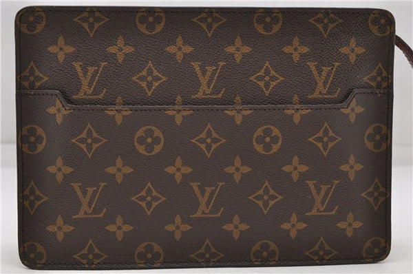 Authentic Louis Vuitton Monogram Pochette Homme Clutch Hand Bag M51795 LV 4722D