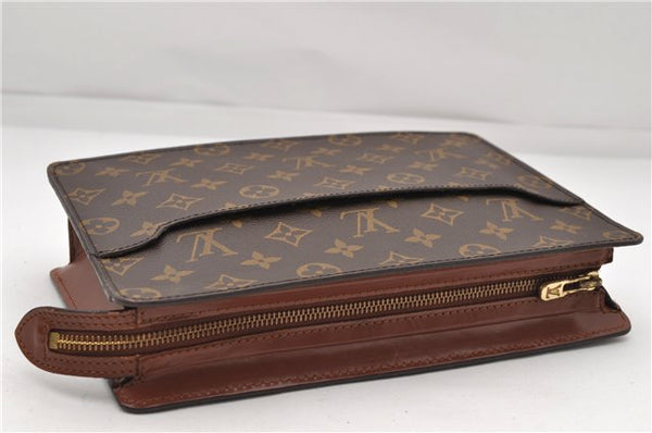 Authentic Louis Vuitton Monogram Pochette Homme Clutch Hand Bag M51795 LV 4722D