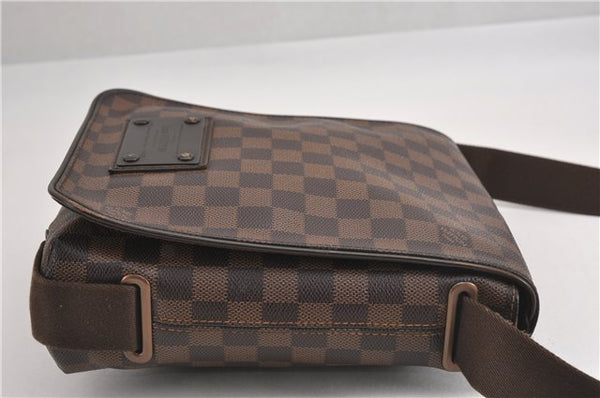 Authentic Louis Vuitton Damier Brooklyn PM Shoulder Cross Bag N51210 LV 4722F