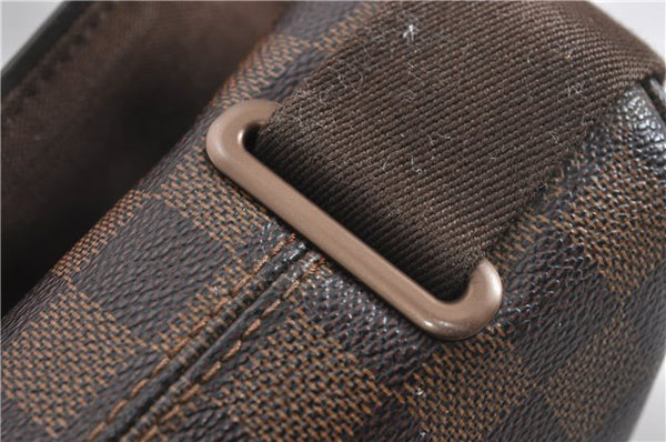 Authentic Louis Vuitton Damier Brooklyn PM Shoulder Cross Bag N51210 LV 4722F