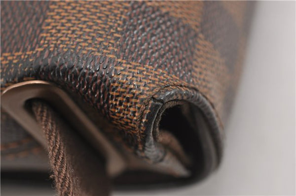 Authentic Louis Vuitton Damier Brooklyn PM Shoulder Cross Bag N51210 LV 4722F