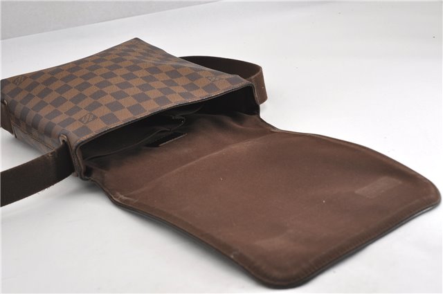 Authentic Louis Vuitton Damier Brooklyn PM Shoulder Cross Bag N51210 LV 4722F