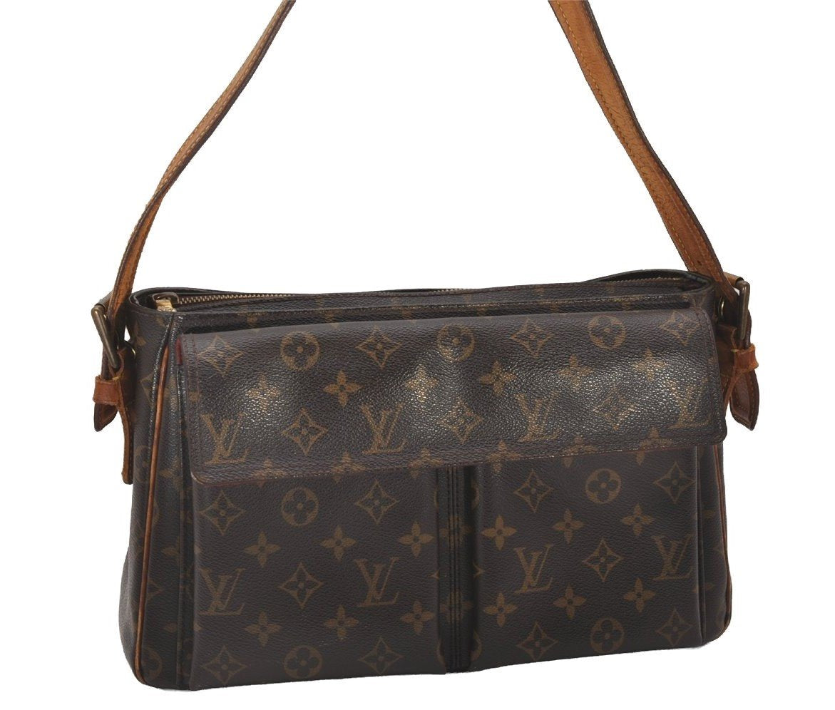 Authentic Louis Vuitton Monogram Viva Cite GM Shoulder Bag M51163 LV 4722I