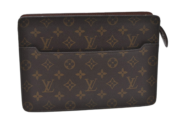 Authentic Louis Vuitton Monogram Pochette Homme Clutch Hand Bag M51795 LV 4723D