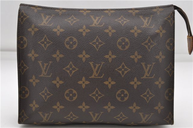 Auth Louis Vuitton Monogram Poche Toilette 26 Cosmetics Pouch M47542 LV 4724D