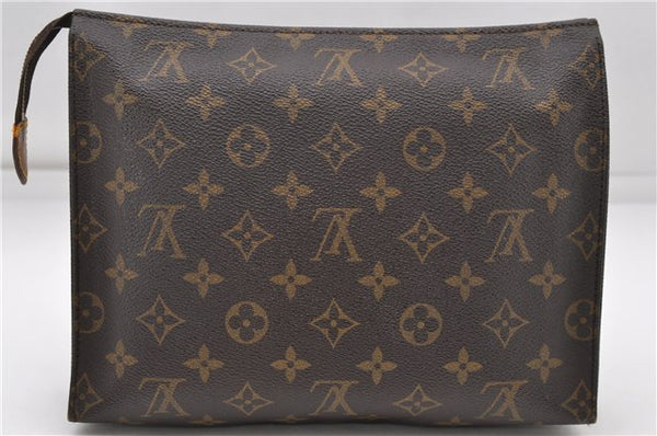 Auth Louis Vuitton Monogram Poche Toilette 26 Cosmetics Pouch M47542 LV 4724D