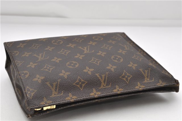 Auth Louis Vuitton Monogram Poche Toilette 26 Cosmetics Pouch M47542 LV 4724D