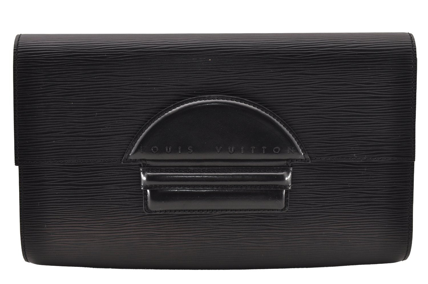 Authentic Louis Vuitton Epi Chaillot Clutch Hand Bag Black M52542 LV 4724I