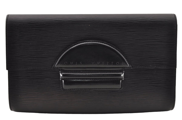 Authentic Louis Vuitton Epi Chaillot Clutch Hand Bag Black M52542 LV 4724I