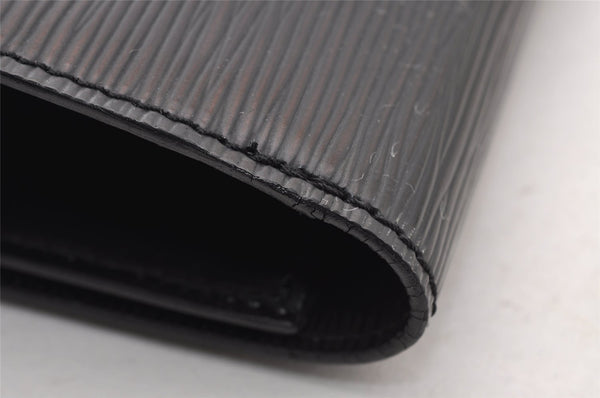 Authentic Louis Vuitton Epi Chaillot Clutch Hand Bag Black M52542 LV 4724I