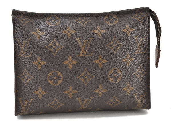 Auth Louis Vuitton Monogram Poche Toilette 19 Cosmetics Pouch M47544 LV 4725D