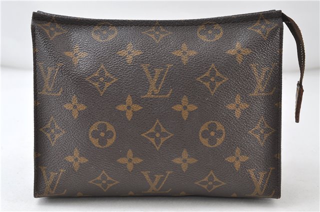 Auth Louis Vuitton Monogram Poche Toilette 19 Cosmetics Pouch M47544 LV 4725D