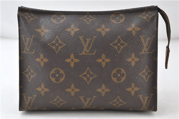 Auth Louis Vuitton Monogram Poche Toilette 19 Cosmetics Pouch M47544 LV 4725D