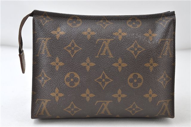 Auth Louis Vuitton Monogram Poche Toilette 19 Cosmetics Pouch M47544 LV 4725D