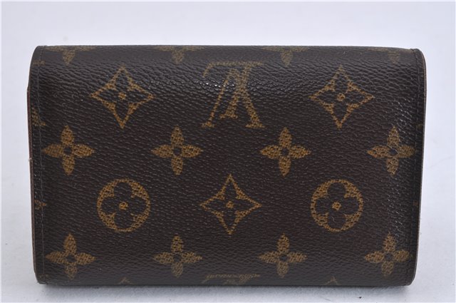 Auth Louis Vuitton Monogram Porte Monnaie Billets Tresor Wallet M61730 LV 4725F