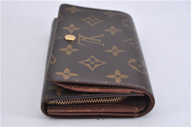 Auth Louis Vuitton Monogram Porte Monnaie Billets Tresor Wallet M61730 LV 4725F