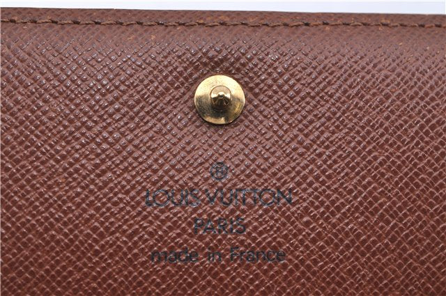 Auth Louis Vuitton Monogram Porte Monnaie Billets Tresor Wallet M61730 LV 4725F