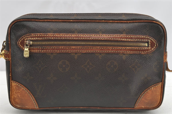 Authentic Louis Vuitton Monogram Marly Dragonne GM M51825 Clutch Bag Junk 4726I