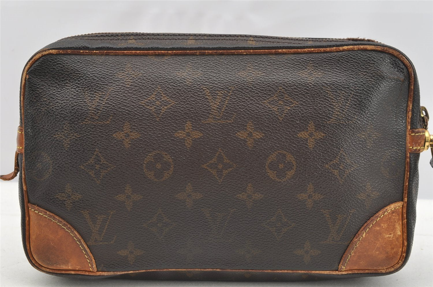 Authentic Louis Vuitton Monogram Marly Dragonne GM M51825 Clutch Bag Junk 4726I
