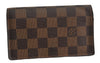 Authentic Louis Vuitton Damier Porte Monnaie Billets Tresor N61730 Wallet 4727F