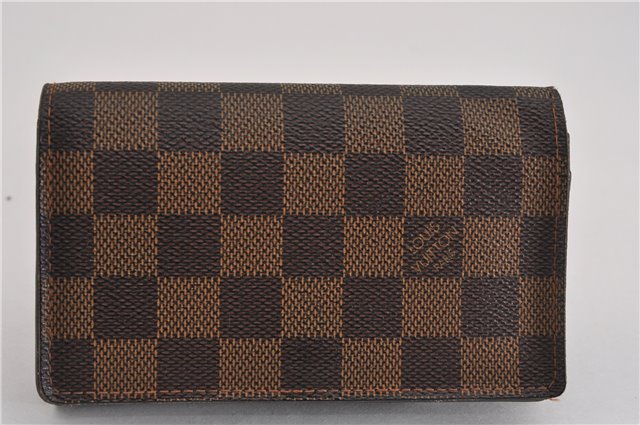 Authentic Louis Vuitton Damier Porte Monnaie Billets Tresor N61730 Wallet 4727F