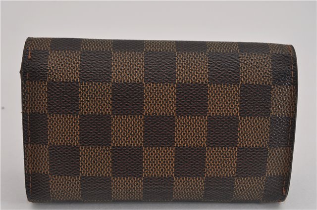 Authentic Louis Vuitton Damier Porte Monnaie Billets Tresor N61730 Wallet 4727F