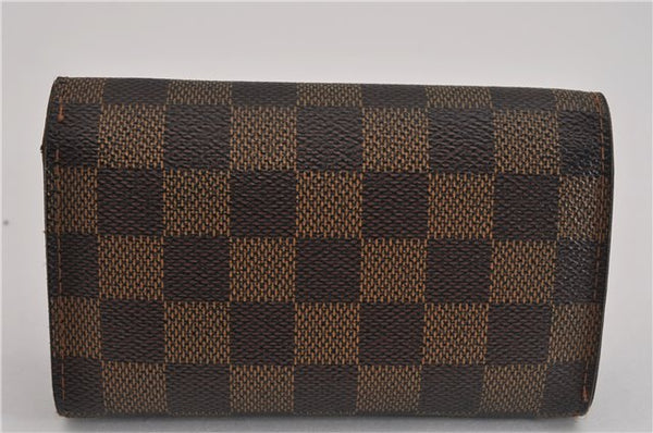 Authentic Louis Vuitton Damier Porte Monnaie Billets Tresor N61730 Wallet 4727F