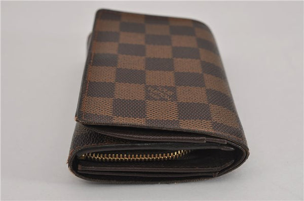 Authentic Louis Vuitton Damier Porte Monnaie Billets Tresor N61730 Wallet 4727F