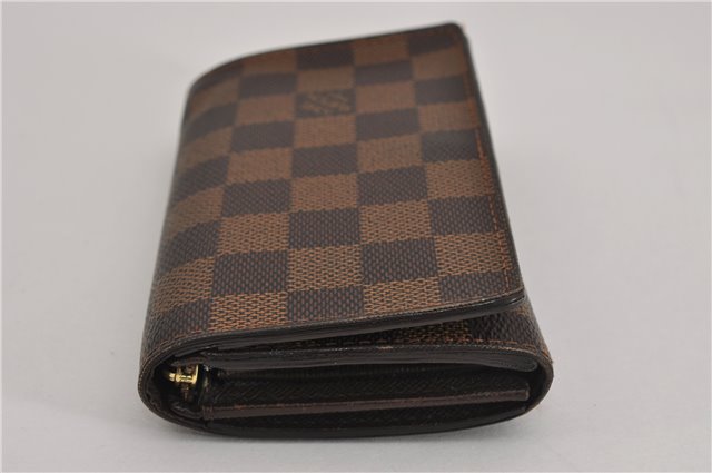 Authentic Louis Vuitton Damier Porte Monnaie Billets Tresor N61730 Wallet 4727F