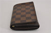 Authentic Louis Vuitton Damier Porte Monnaie Billets Tresor N61730 Wallet 4727F