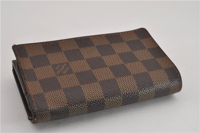 Authentic Louis Vuitton Damier Porte Monnaie Billets Tresor N61730 Wallet 4727F