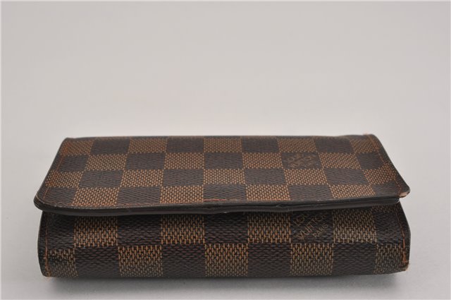 Authentic Louis Vuitton Damier Porte Monnaie Billets Tresor N61730 Wallet 4727F