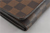 Authentic Louis Vuitton Damier Porte Monnaie Billets Tresor N61730 Wallet 4727F