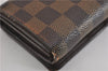 Authentic Louis Vuitton Damier Porte Monnaie Billets Tresor N61730 Wallet 4727F