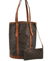 Authentic Louis Vuitton Monogram Bucket GM Shoulder Tote Bag M42236 Junk 4727I