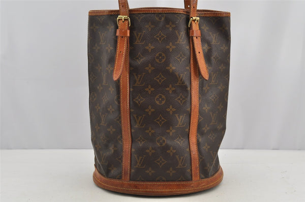 Authentic Louis Vuitton Monogram Bucket GM Shoulder Tote Bag M42236 Junk 4727I