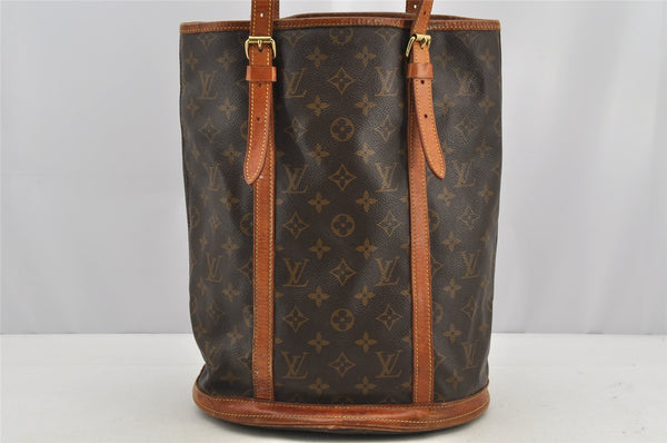 Authentic Louis Vuitton Monogram Bucket GM Shoulder Tote Bag M42236 Junk 4727I